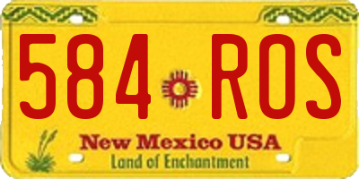 NM license plate 584ROS