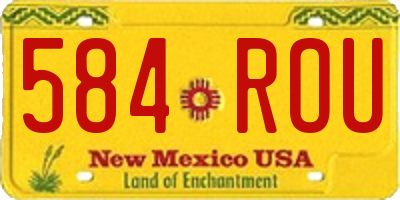 NM license plate 584ROU