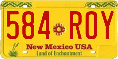 NM license plate 584ROY