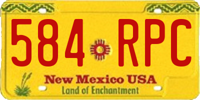 NM license plate 584RPC