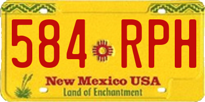 NM license plate 584RPH