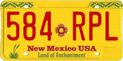 NM license plate 584RPL