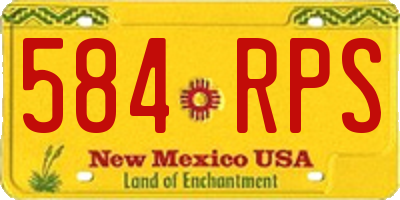 NM license plate 584RPS