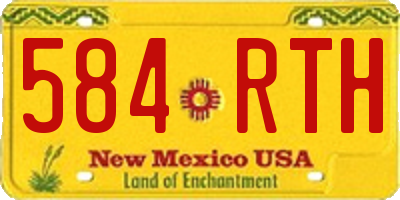 NM license plate 584RTH