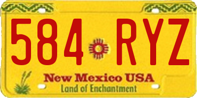 NM license plate 584RYZ