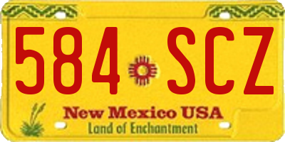 NM license plate 584SCZ
