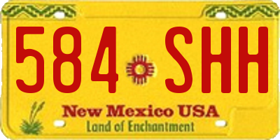 NM license plate 584SHH
