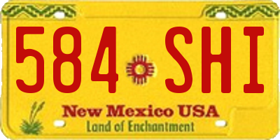 NM license plate 584SHI
