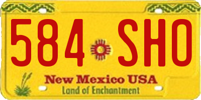 NM license plate 584SHO