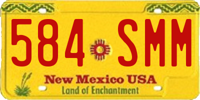 NM license plate 584SMM
