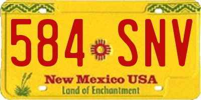 NM license plate 584SNV