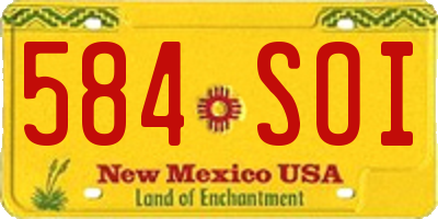 NM license plate 584SOI