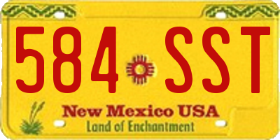 NM license plate 584SST