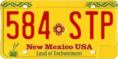 NM license plate 584STP