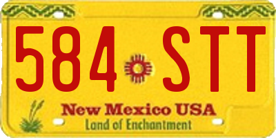 NM license plate 584STT