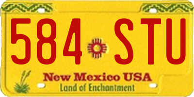 NM license plate 584STU