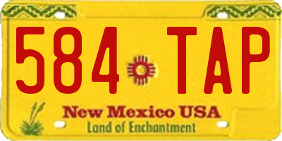 NM license plate 584TAP