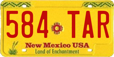 NM license plate 584TAR