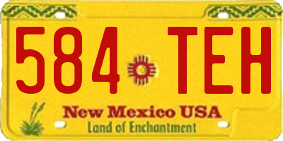 NM license plate 584TEH