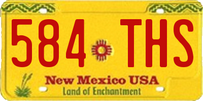 NM license plate 584THS