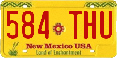 NM license plate 584THU