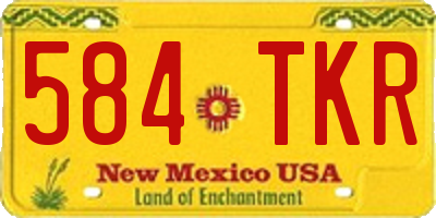 NM license plate 584TKR
