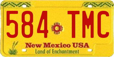 NM license plate 584TMC