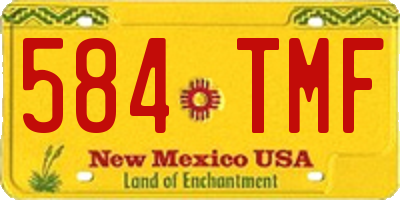 NM license plate 584TMF