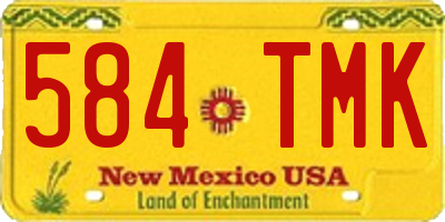 NM license plate 584TMK