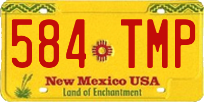 NM license plate 584TMP