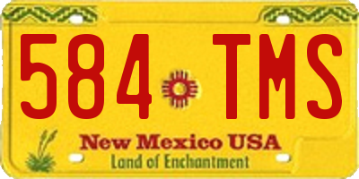NM license plate 584TMS