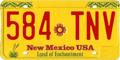 NM license plate 584TNV