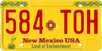 NM license plate 584TOH