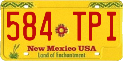 NM license plate 584TPI