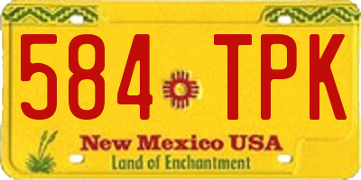NM license plate 584TPK