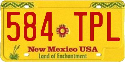 NM license plate 584TPL