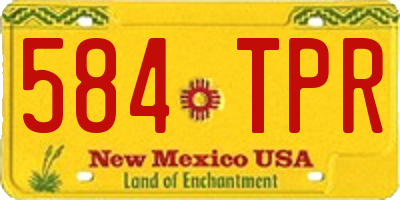 NM license plate 584TPR