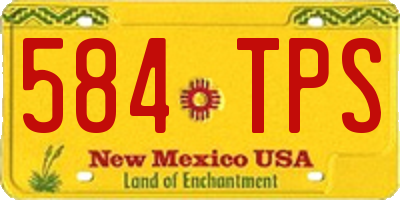 NM license plate 584TPS
