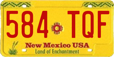 NM license plate 584TQF