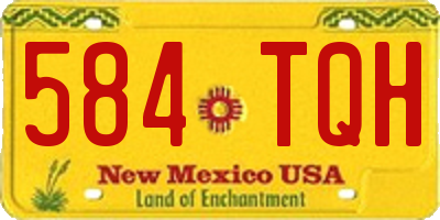 NM license plate 584TQH