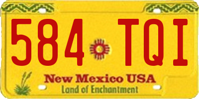 NM license plate 584TQI