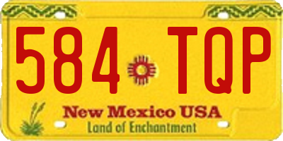 NM license plate 584TQP