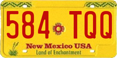 NM license plate 584TQQ