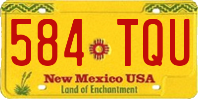NM license plate 584TQU
