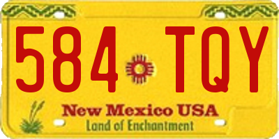 NM license plate 584TQY