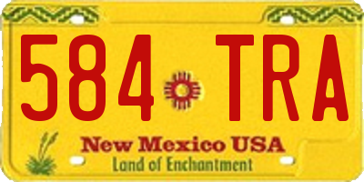 NM license plate 584TRA
