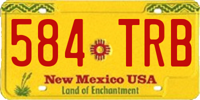 NM license plate 584TRB