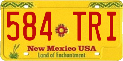 NM license plate 584TRI
