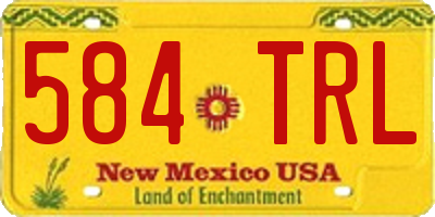 NM license plate 584TRL