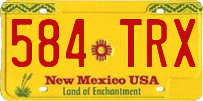 NM license plate 584TRX